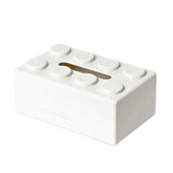 Tissue Box Cover Creative Building Block Cute Napkin Dispenser Holder Home Decor - Black
