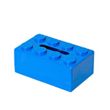 Tissue Box Cover Creative Building Block Cute Napkin Dispenser Holder Home Decor - White - Close-Up Angle