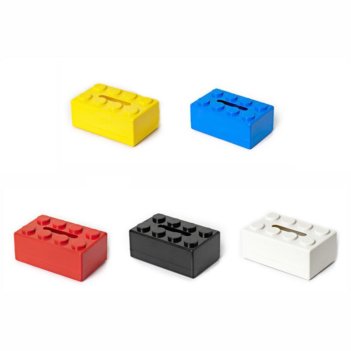 Tissue Box Cover Creative Building Block Cute Napkin Dispenser Holder Home Decor - Yellow