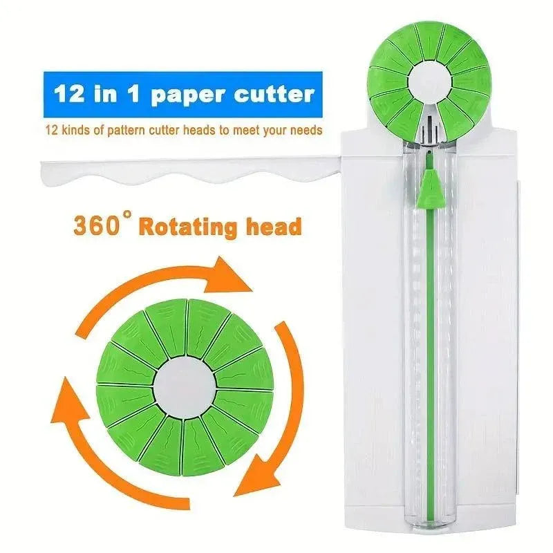 12-in-1 Manual Paper Cutter Creasing Machine Portable Multifunctional Trimmer