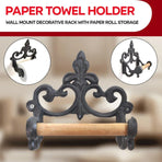 1-Piece Black Wall-Mounted Toilet Roll Holder