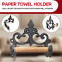 1-Piece Black Wall-Mounted Toilet Roll Holder