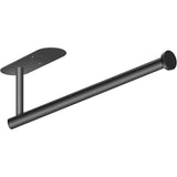Kitchen Hanger Paper Roll Cabinet Towel Holder Organizer Rack Shelf Wall Adhesive - Black - Rear View