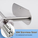 Kitchen Hanger Paper Roll Cabinet Towel Holder Organizer Rack Shelf Wall Adhesive - Silver - Top-Down View