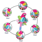 6/9/12pcs Parrot Charm Party Decoration Props Tropical Theme Decor Accessories - 9pcs