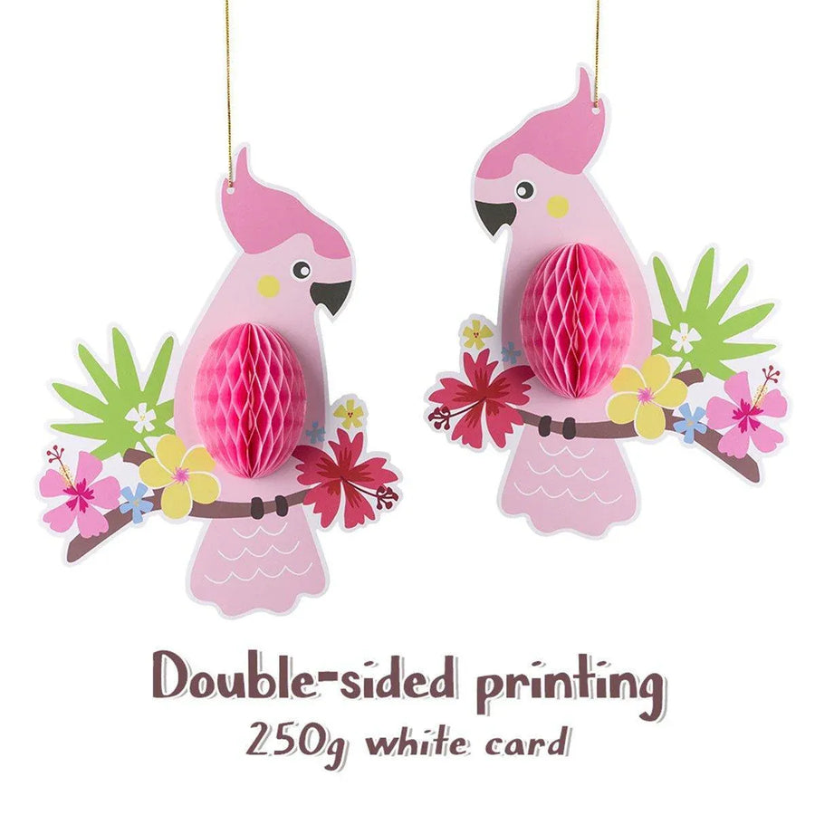 6/9/12pcs Parrot Charm Party Decoration Props Tropical Theme Decor Accessories - 9pcs
