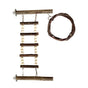 Wooden Parrot Stand Climbing Ladder Swing Toy for Birds Cage Play Accessories - Nut Washer Fixed Type