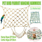 Hanging Climbing Net for Birds and Small Pets Cotton or Hemp Rope Cage Hammock - Cotton Rope