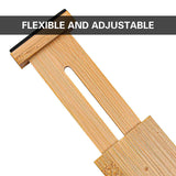 4PCS Bamboo Drawer Retractable Partitions Durable for Home Kitchen - Top-Down View
