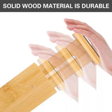 4PCS Bamboo Drawer Retractable Partitions Durable for Home Kitchen - Close-Up Angle