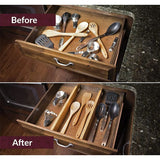 4PCS Bamboo Drawer Retractable Partitions Durable for Home Kitchen - Extra Image