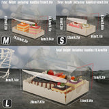 25pcs Transparent Portable Baking Box for Lasagna Mousse Cake Western Point Food - M(Round Holle Tray) - Side View