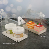 25pcs Transparent Portable Baking Box for Lasagna Mousse Cake Western Point Food - M(Round Holle Tray)