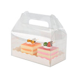 25pcs Transparent Portable Baking Box for Lasagna Mousse Cake Western Point Food - M(Round Holle Tray) - Close-Up Angle
