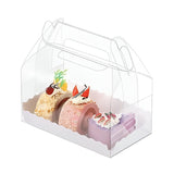 25pcs Transparent Portable Baking Box for Lasagna Mousse Cake Western Point Food - M(Round Holle Tray) - Extra Image