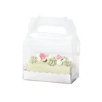 25pcs Transparent Portable Baking Box for Lasagna Mousse Cake Western Point Food - S(Flat Tray)