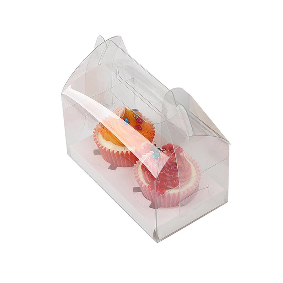 25pcs Transparent Portable Baking Box for Lasagna Mousse Cake Western Point Food - S(Flat Tray)