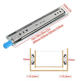 1 Pair Locking Drawer Slides Heavy Duty 120kg Runners Trailer 16 18 20 22 Inch - 16inch/400mm - Side View