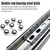 1 Pair Locking Drawer Slides Heavy Duty 120kg Runners Trailer 16 18 20 22 Inch - 20inch/500mm