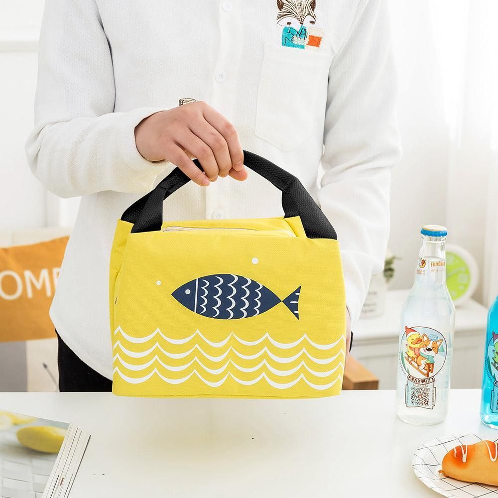 Portable Insulated Thermal Lunch Box Carry Tote Picnic Case Storage Bag 21x17x15cm - C02 (21x17x15cm)