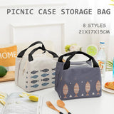 Portable Insulated Thermal Lunch Box Carry Tote Picnic Case Storage Bag 21x17x15cm - C05 (21x17x15cm) - Front View