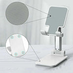 Foldable Adjustable Universal Desk Stand Holder For Mobile Phone Tablet Portable - Black