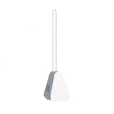 Golf Toilet Brush Long-Handled Toilet Brush Wall-Mounted Silicone Toilet Brush - Black - Front View