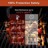 2X Heat Proof Resistant Oven Bbq Gloves 35Cm Kitchen Cooking Silicone Mitt New - Black - Close-Up Angle