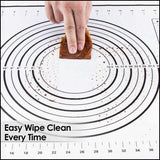 Non-Stick Silicone Baking Mat Rolling Cake Dough Scale Pastry Clay Fondant Sheet - Red 80*60cm - Extra Image