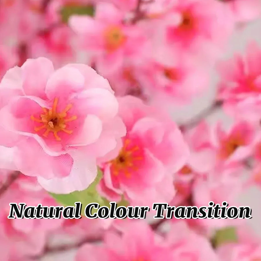 10PCS Artificial Peach Blossom Branches Realistic Pink for Wedding