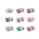 9Boxs Multicolor Pearl Head Pins Sewing Craft Needles for Cross Stitch Quilting - Front View