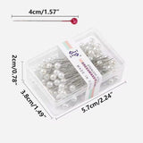 9Boxs Multicolor Pearl Head Pins Sewing Craft Needles for Cross Stitch Quilting - Side View