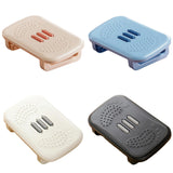 Ergonomic Office Footrest Adjustable Under Desk Stool Anti Fatigue Foot Support - White - Front View