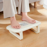 Ergonomic Office Footrest Adjustable Under Desk Stool Anti Fatigue Foot Support - White - 45-Degree Angle