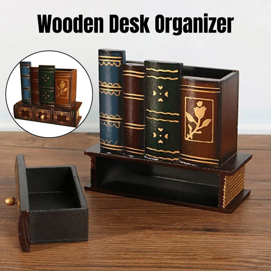 European Retro Pen Holder Creative Desktop Storage Box Office Decorations Gift