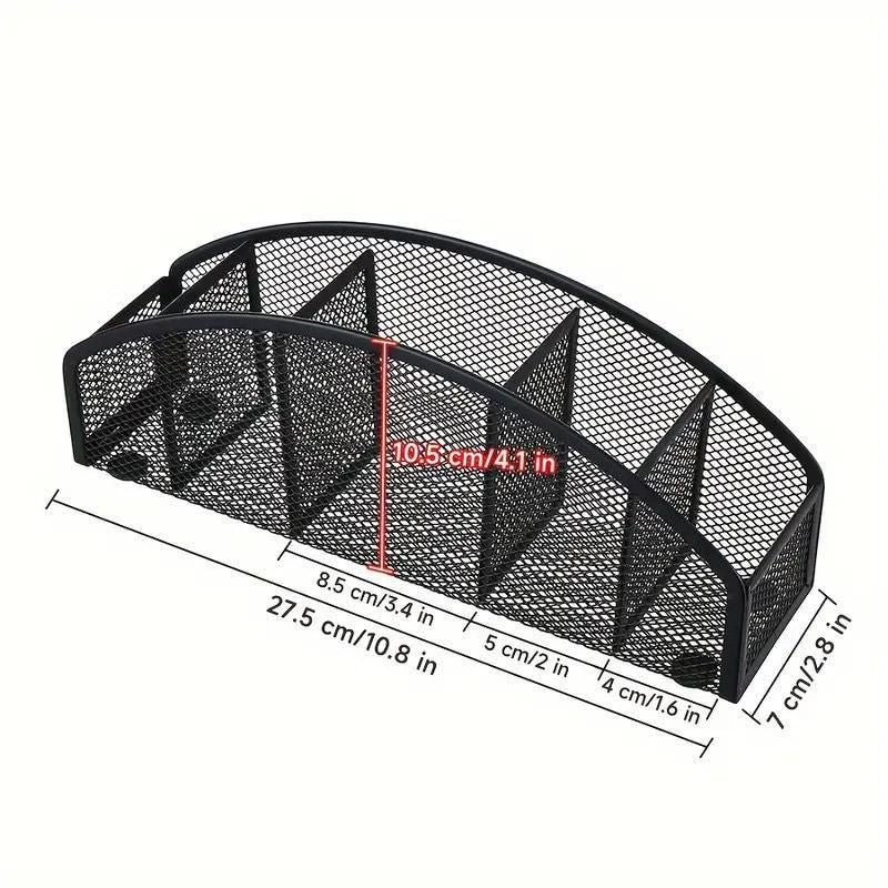 Multi Grid Metal Desktop Storage Box Pen Holder Cosmetic Organiser Tidy Box