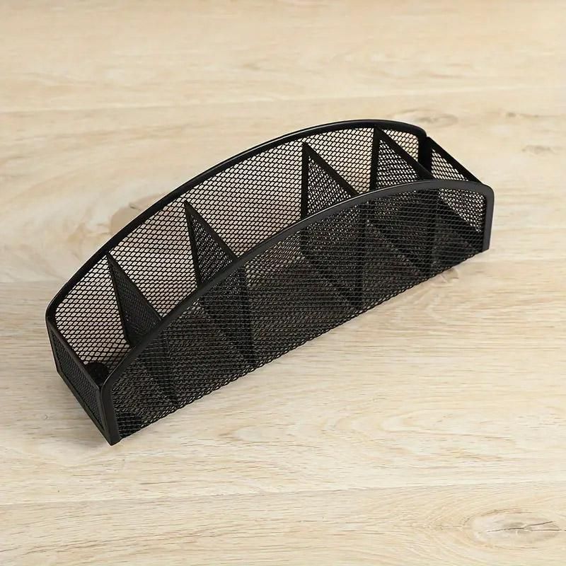 Multi Grid Metal Desktop Storage Box Pen Holder Cosmetic Organiser Tidy Box