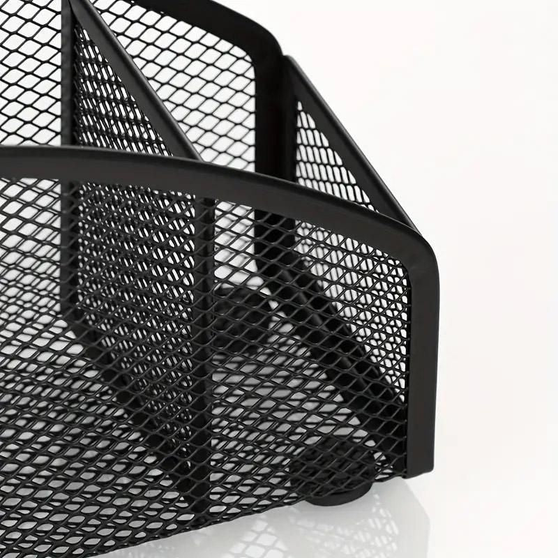 Multi Grid Metal Desktop Storage Box Pen Holder Cosmetic Organiser Tidy Box