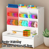 Office Desk Organizer Storage Drawer Pen Pencil Holder DIY Case Storage Rack - Close-Up Angle