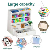 Office Desk Organizer Storage Drawer Pen Pencil Holder DIY Case Storage Rack - Extra Image