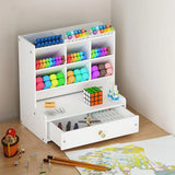 Office Desk Organizer Storage Drawer Pen Pencil Holder DIY Case Storage Rack - Extra Image