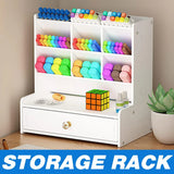 Office Desk Organizer Storage Drawer Pen Pencil Holder DIY Case Storage Rack - Extra Image