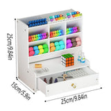 Office Desk Organizer Storage Drawer Pen Pencil Holder DIY Case Storage Rack - Side View