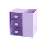 2IN1 Pumping Pen Container Storage Box Cosmetic Drawer Office Organizer Box - Front View