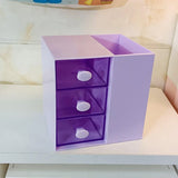 2IN1 Pumping Pen Container Storage Box Cosmetic Drawer Office Organizer Box - Extra Image