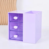 2IN1 Pumping Pen Container Storage Box Cosmetic Drawer Office Organizer Box - Extra Image