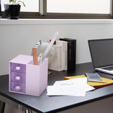 2IN1 Pumping Pen Container Storage Box Cosmetic Drawer Office Organizer Box - Top-Down View