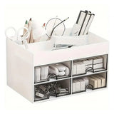 Large Capacity Pen Storage Box Desktop Organizer Multi-functional Stationery Box - Extra Image