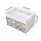 Large Capacity Pen Storage Box Desktop Organizer Multi-functional Stationery Box - Side View