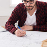 2mm HB Lead Holder Pen Automatic Mechanical Drafting Drawing Pencil Art Tool - Blue(1PCS) - Side View